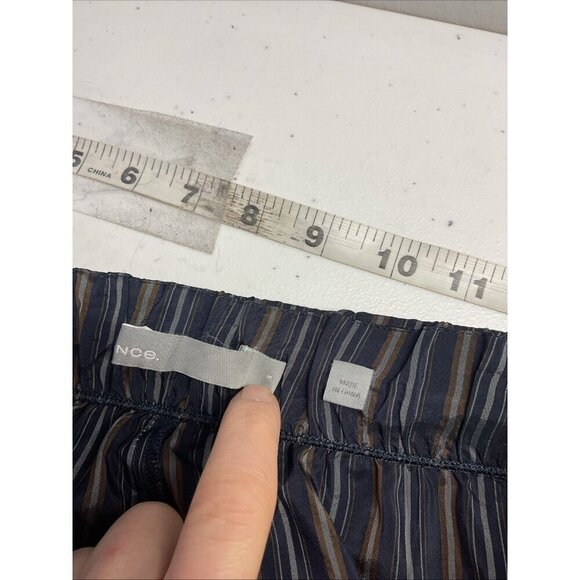 Vince size S Womens Black Satin Cupro Stripe Pull On Trouser/ pants pockets - Picture 5 of 12